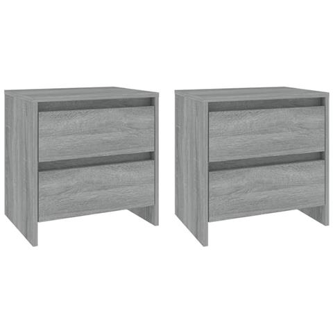 Lusso Casadino -  Comodini 2 Pz Grigio Sonoma 45x34,5x44,5 Cm In Truciolato - Foto 1