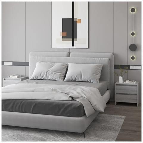 Lusso Casadino -  Comodini 2 Pz Grigio Sonoma 45x34,5x44,5 Cm In Truciolato - Foto 8