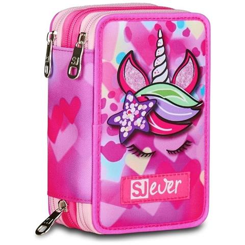 Astuccio 3 Zip Sj Gang Unicorndside Girl - Foto 1