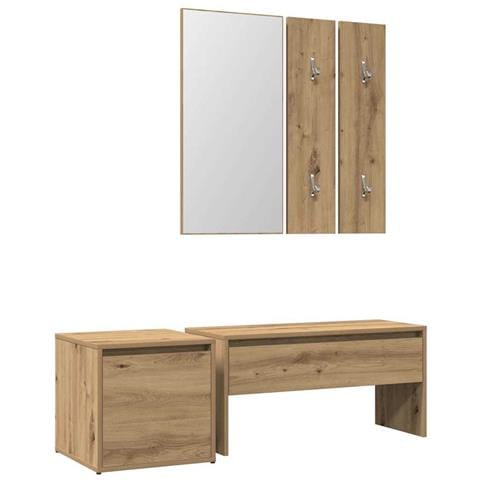 Set di Mobili da Corridoio Rovere Artigianale Legno Multistrato - Foto 1