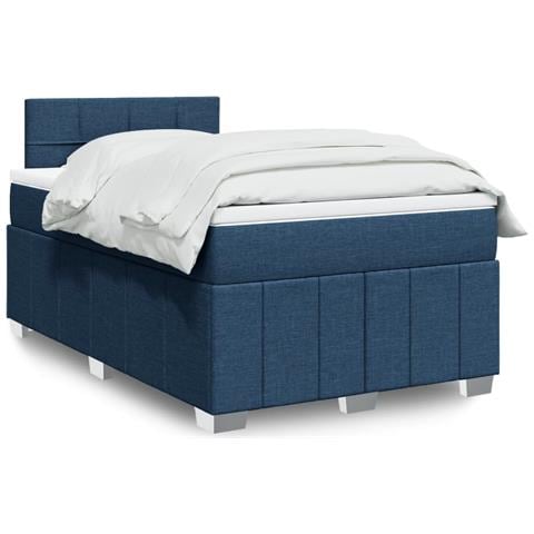 Giroletto a Molle con Materasso Blu 120x190 cm in Tessuto - Foto 2
