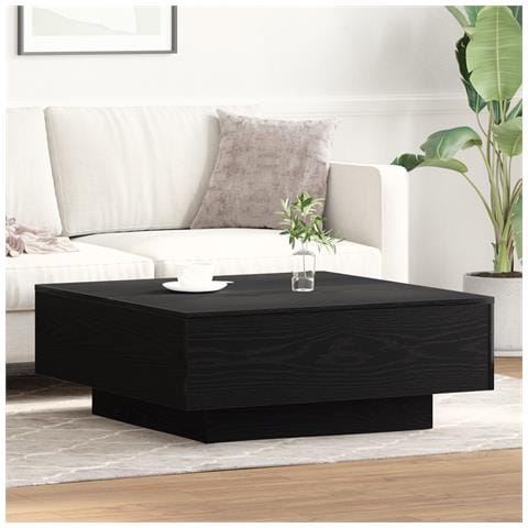 Tavolino da caffè Nero Rovere 80x80x31 cm in Legno Ingegnerizzato - Foto 2