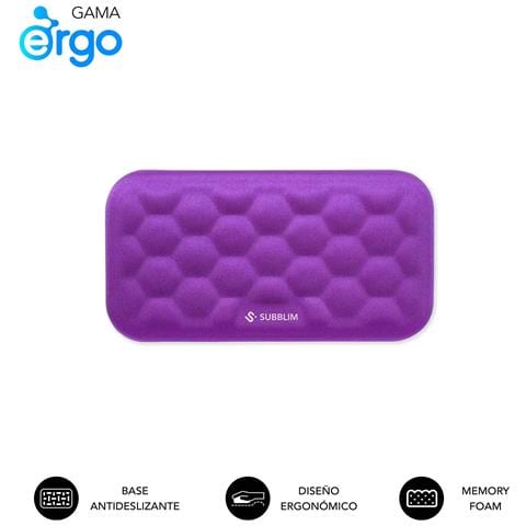 SUBMP-04E042 poggiapolso Cotone, Memory foam, Poliuretano (PU) Viola - Foto 1