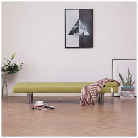 Lusso Casadino -  Divano Letto Con Due Cuscino In Poliestere Verde - Foto 2