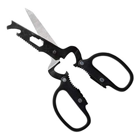 Packcenter Forbici Multiuso In Acciaio Inox Con Manici In Plastica Divisibile, Nero, Taglia Unica - Foto 1