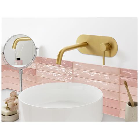 Rubinetto Miscelatore Da Parete Per Lavabo Guaiba Ottone Oro - Foto 1