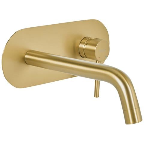 Rubinetto Miscelatore Da Parete Per Lavabo Guaiba Ottone Oro - Foto 2