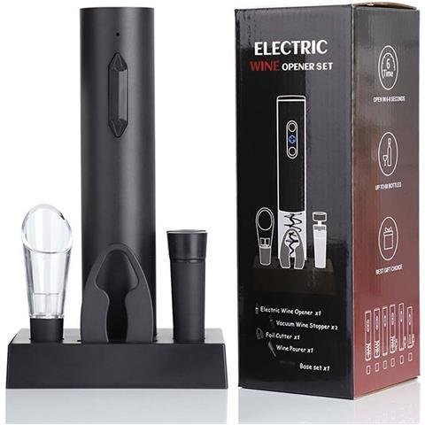 Set Di Cavatappi Elettrico A Sei Pezzi - Cavatappi Automatico Ricaricabile Con Accessori - Foto 1