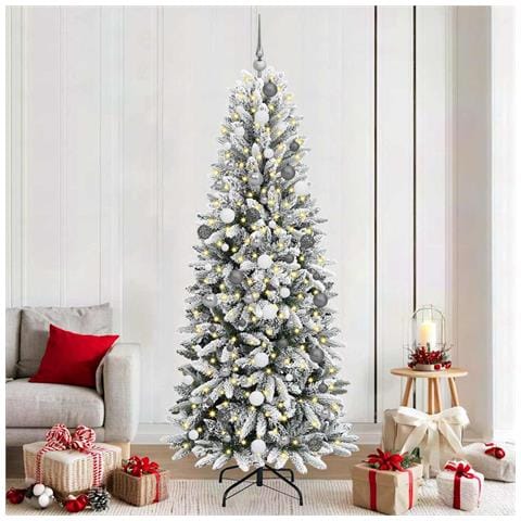 Albero di Natale artificiale Bianco 210 cm PVC - Foto 2