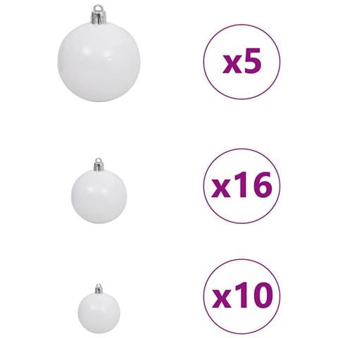 Albero di Natale artificiale Bianco 210 cm PVC - Foto 8