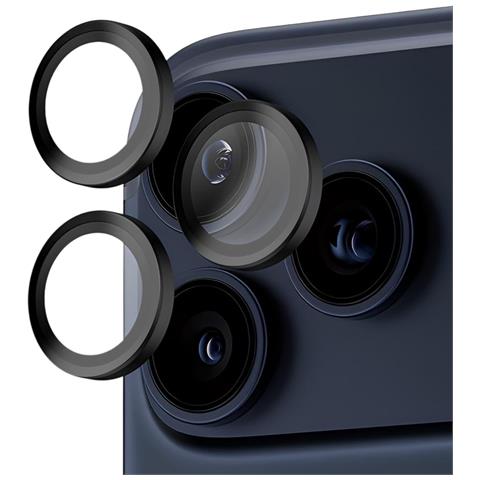 Protezione Obiettivo Iphone 17 Pro / 17 Pro Max Hoops Antiurto E Antigraffio, Nero Trasparente - Foto 1