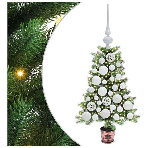 Albero di Natale con 150 LED con supporto Verde 65 cm PE - Foto 1