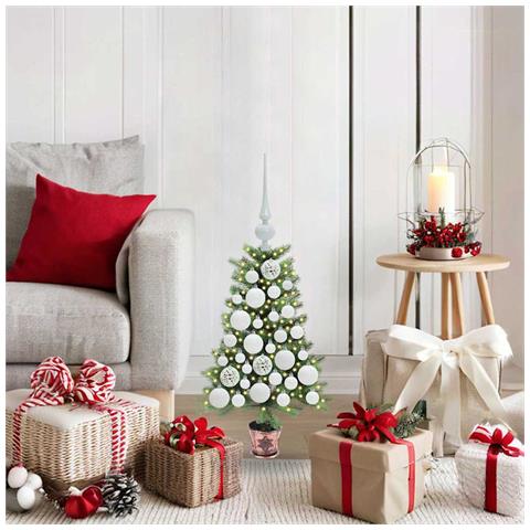 Albero di Natale con 150 LED con supporto Verde 65 cm PE - Foto 2
