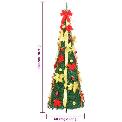 Albero di Natale Artificiale Pop-up con 150 LED Verde 180 cm - Foto 9