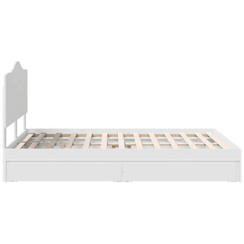 Letto con Contenitore Bianco 140 x 200 cm Legno multistrato - Foto 9