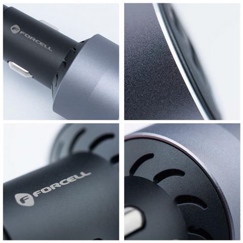 Forcell Caricabatterie Originale Da Auto 1x Usb-a 2x Usb-c Fast Charging Qc Pd65w Per Smartphone - Foto 5