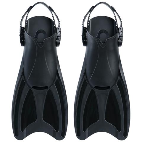 Pinne Da Nuoto Ad Alta Velocità: Pinne Da Snorkeling Ad Alto Rimbalzo Con Cinturino Regolabile Black - Foto 1