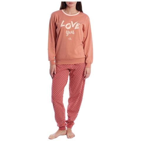 Pigiama Da Donna In Cotone A Maniche Lunghe Klp1 - Foto 1