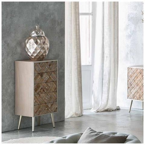 Cassettiera In Legno Marrone 44,5x34x93h - Foto 2