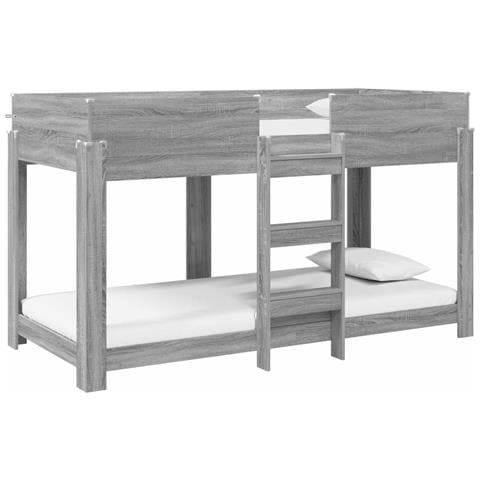 Letto a Castello per Bambini Grigio Sonoma 100 x 200 cm - Foto 1