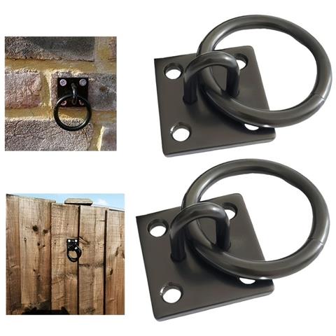 Set Da 4 Occhielli M6 In Acciaio Inossidabile Nero Per Ponte Marittimo Con Gancio A Molla, Viti E Tasselli Per Barche E Yacht - Foto 2