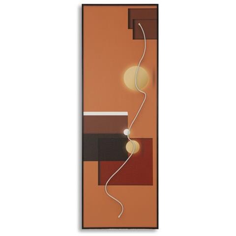 Stampa Su Tela Con Cornice E Led Geometrico-multicolore-tessuto-150x3,5x50 Cm - Foto 8