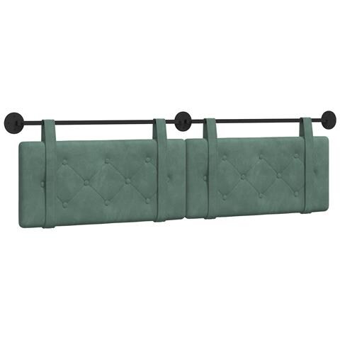 Testata appesa Verde Mare 190 x 55 x 5 cm Velluto - Foto 1