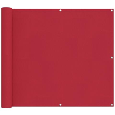 Schermo da balcone Rosso 100 x 500 cm Tessuto Oxford - Foto 1
