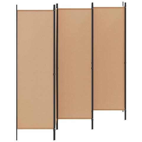 Divisore per Stanza a 6 Pannelli Beige 300 x 180 cm Tessuto - Foto 2