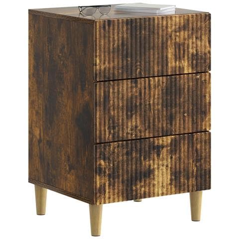 Armadio da Notte con cassetto Rovere Fumo 43 x 41 x 66,5 cm - Foto 2