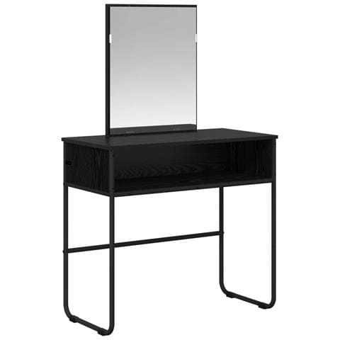 Tavolo da Trucco con lo scaffale Rovere Nero 81 x 40 x 131 cm - Foto 1