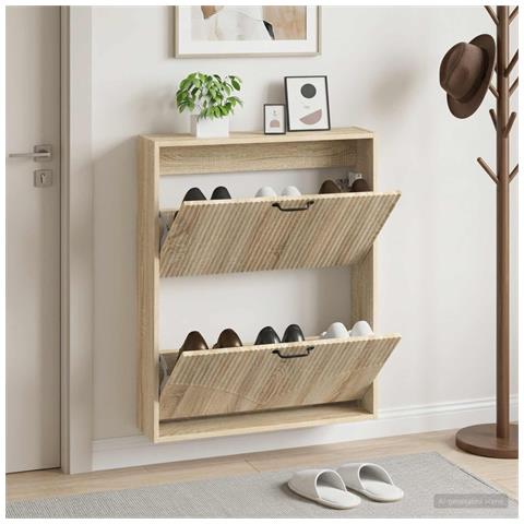 Mobiletto per Scarpe da Muro HOORN 71 x 17 x 86 cm - Foto 2