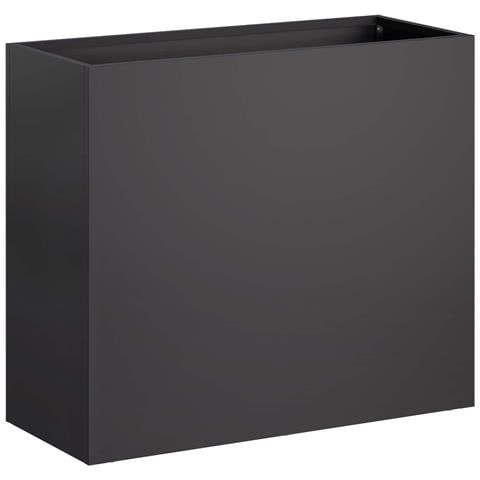 Vaso da giardino Nero 50 x 20 x 40 cm Acciaio laminato a freddo - Foto 1