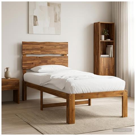 Letto Singolo con Testiera ROSTOCK Naturale 80 x 200 cm - Foto 2