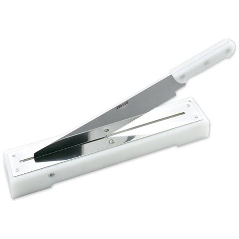 Utensili Professionali - Taglia-baccalà Padellae - Lama Acciaio Inossidabile 440 Mm (17.32 Inches) - Polietilene Colore Bianco - Foto 1