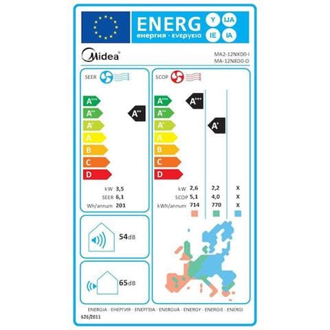 Condizionatore Fisso Monosplit 8033638102237 Smart Potenza 12000 BTU / H Classe A++ / A++ Inverter e Wi-Fi Predisposto - Foto 2