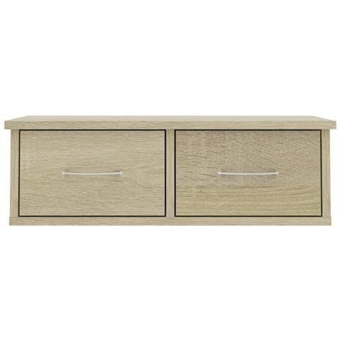 Scaffale Cassetti Parete Rovere Sonoma 60x26x18,5cm Multistrato - Foto 2