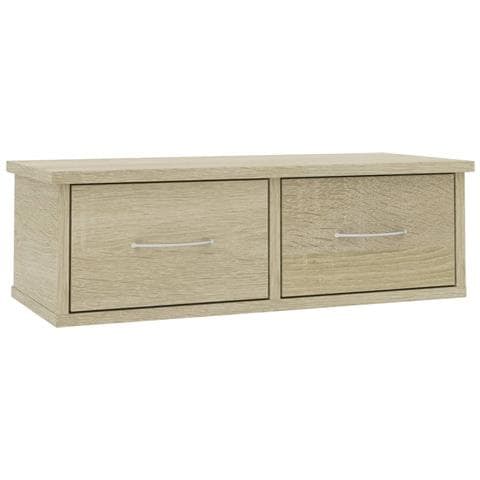 Scaffale Cassetti Parete Rovere Sonoma 60x26x18,5cm Multistrato - Foto 1