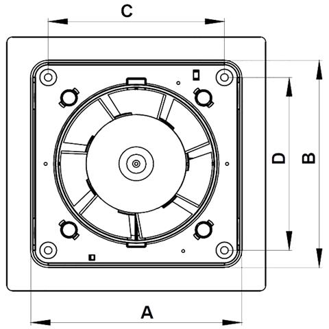 Cucina Bagno Ventilazione Muro Del Bagno Estrattore D'aria Della Ventola Standard Di 6 150 Millimetri Bianco - Foto 2
