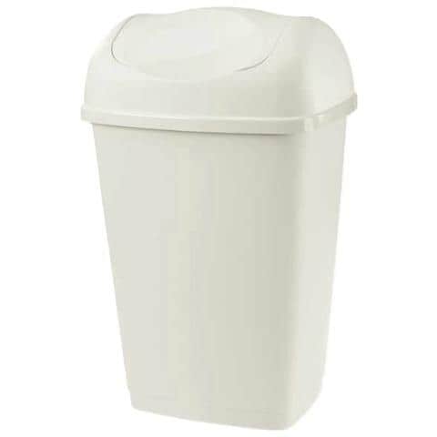 Pattumiera Basculante Grace Lt 50 Bianco Cm 40,5x32xh65,5 - Foto 1