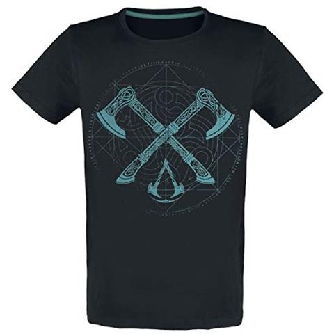 Valhalla - Axes Uomo T-shirt Nero M 100% Cotone Regular - Foto 1