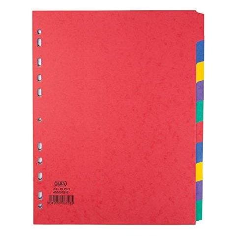 File Divisori A4 10 Part Extra Ampio Assortiti 1 Imposta - Foto 1