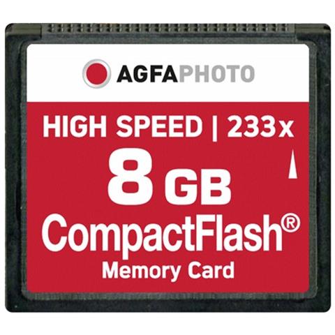 Compact Flash, 8GB, 8 GB, CompactFlash (CF) , 100000 CICLI PER SETTORE LOGICO, Nero, 4,28 cm, 3,3 mm (0.13")  - Foto 2