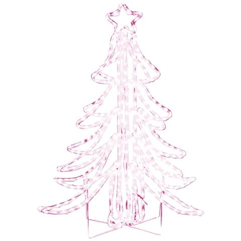 Figura Albero Natale Pieghevole con LED Bianco Caldo 87x87x93cm - Foto 1