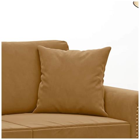 Cuscini Decorativi 2 Pz Marrone 40x40 Cm In Velluto - Foto 2