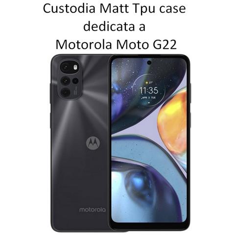 Matt Custodia Tpu Silicone Cover Case Per Motorola Moto G22 Black - Foto 2