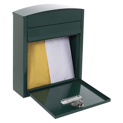 Compact E5733 Cassetta Postale Individuale In Acciaio, Cassetta Della Posta Da Esterno, Dimensione S (din A5), Facile Da Montare, Verde - Foto 2