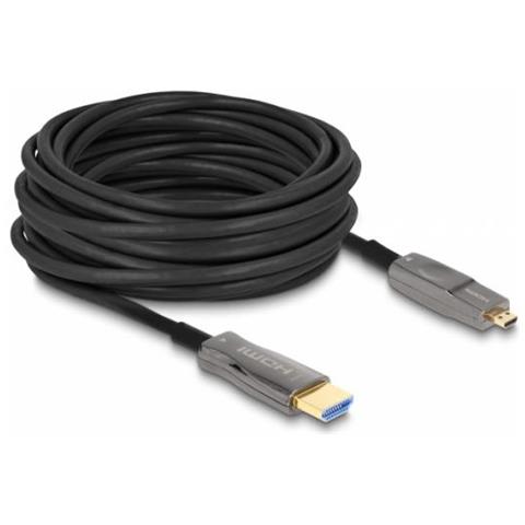 86009 Cavo Hdmi 25 M Hdmi Tipo A (standard) Hdmi Tipo D (micro) Nero, Grigio - Foto 1