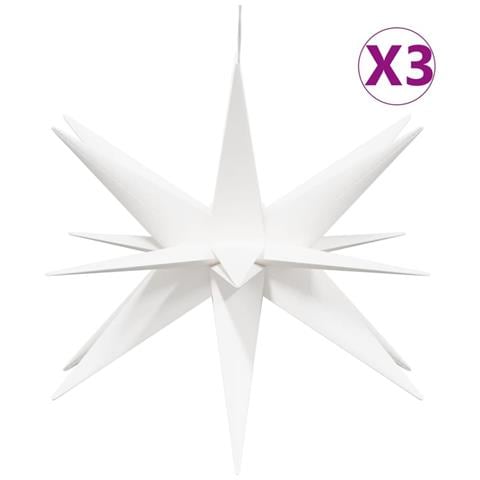 Luci Di Natale Con Led 3 Pz Pieghevoli Bianche 43 Cm - Foto 1
