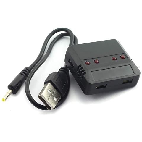1 Pezzo Caricatore Usb 1 To 4 Per Modelli Hubsan H107, Wltoys V202 V252 V939, Udi U816, Jxd 385, Syma X5 X5c X5sw, Fy 310 310b, Hubsan H107 H107l, Jxd 385 388 392. Syma X5 X5c X5sw - Foto 1